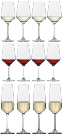 Schott Zwiesel Wine Glass Set Tulip - 12 Piece - Red & White Wine Glasses & Champagne Glasses