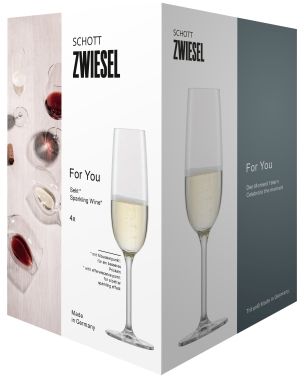 Schott Zwiesel Champagne Flutes For You - 210 ml - 4 pieces