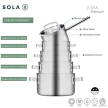 Sola Cookware set Juvia - 5 piece set - Induction & Downdraft suitable