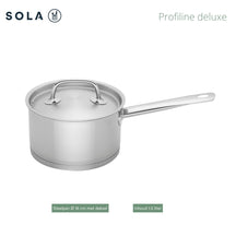 Sola Cookware Set Profiline Deluxe - Stainless Steel - Cooking Pots ø 16, 18, 20, 24 cm & Saucepan ø 16 cm - Suitable for induction - 5 Pieces