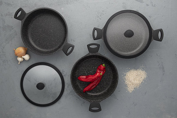 Sola Paella Pan with Lid Fair Cooking Black ø 28 cm