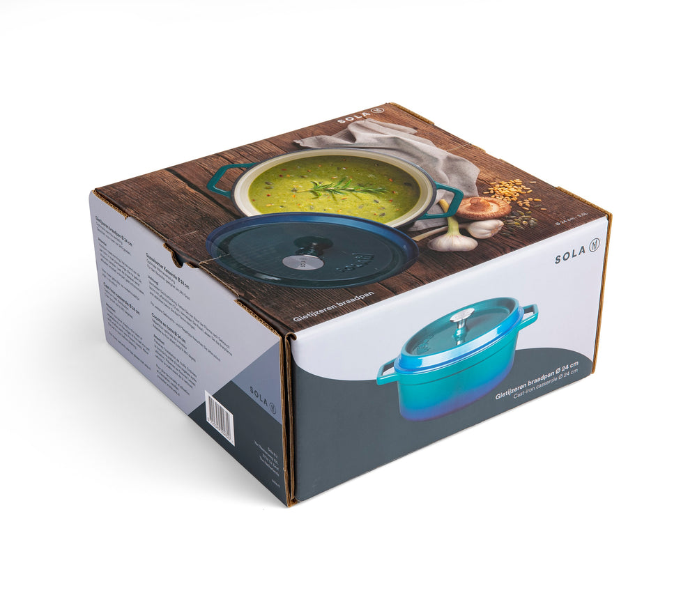 Sola Casserole with lid - Blue - ø 24 cm / 3.5 liter