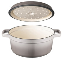Sola Casserole with lid Cast Iron - Grey - ø 28 cm / 5 Liters - Enameled non-stick coating