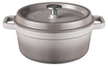 Sola Casserole with lid Cast Iron - Grey - ø 28 cm / 5 Liters - Enameled non-stick coating