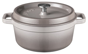 Sola Casserole with lid Cast Iron - Grey - ø 28 cm / 5 Liters - Enameled non-stick coating