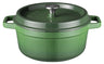 Sola Casserole with lid Cast Iron - Green - ø 28 cm / 5 Liters - Enameled non-stick coating