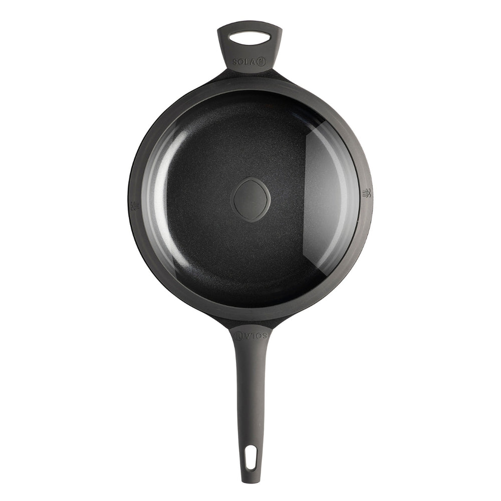 Sola Frying Pan with Lid Ceramic Deluxe - Induction Suitable - Ceramic Non-Stick Coating - ø 28 cm