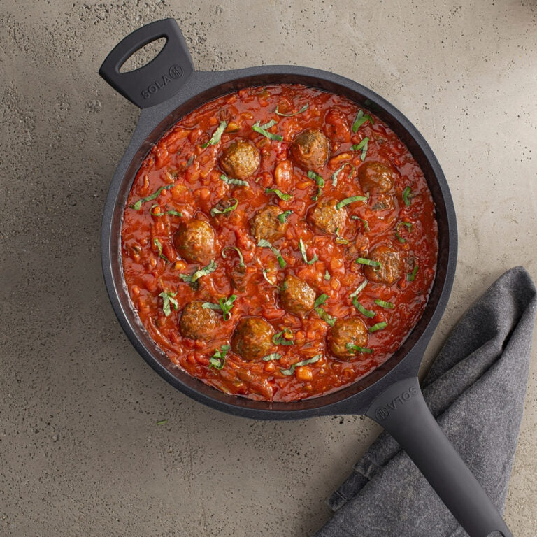 Sola Frying Pan with Lid Ceramic Deluxe - Induction Suitable - Ceramic Non-Stick Coating - ø 28 cm