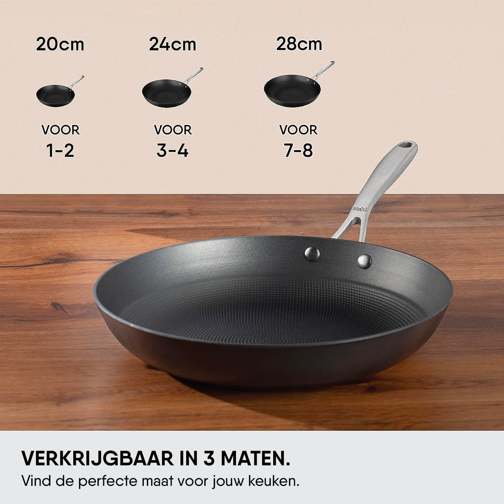 Stahl Cookware Frying Pan Cast Iron Lightweight - 28 cm - Also suitable for induction