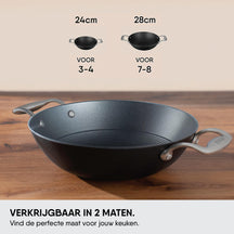 Stahl Cookware Wok pan Cast Iron Lightweight - 28 cm - Also suitable for induction