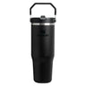 Stanley Thermos Flask - Thermos Cup - Water Bottle - The IceFlow Flip Straw 2.0 Tumbler Black - 890 ml