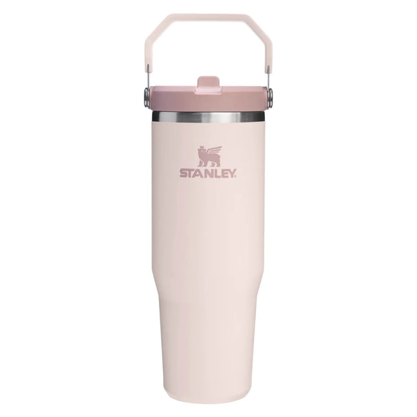 Stanley Thermos Flask - Thermos Cup - Water Bottle - The IceFlow Flip Straw 2.0 Tumbler Rose Quartz - 890 ml