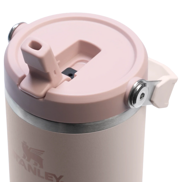 Stanley Thermos Flask - Thermos Cup - Water Bottle - The IceFlow Flip Straw 2.0 Tumbler Rose Quartz - 890 ml