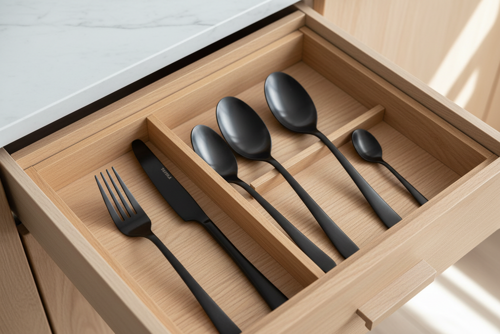 Studio Tavola Cutlery Set - Black - 16-piece / 4 people