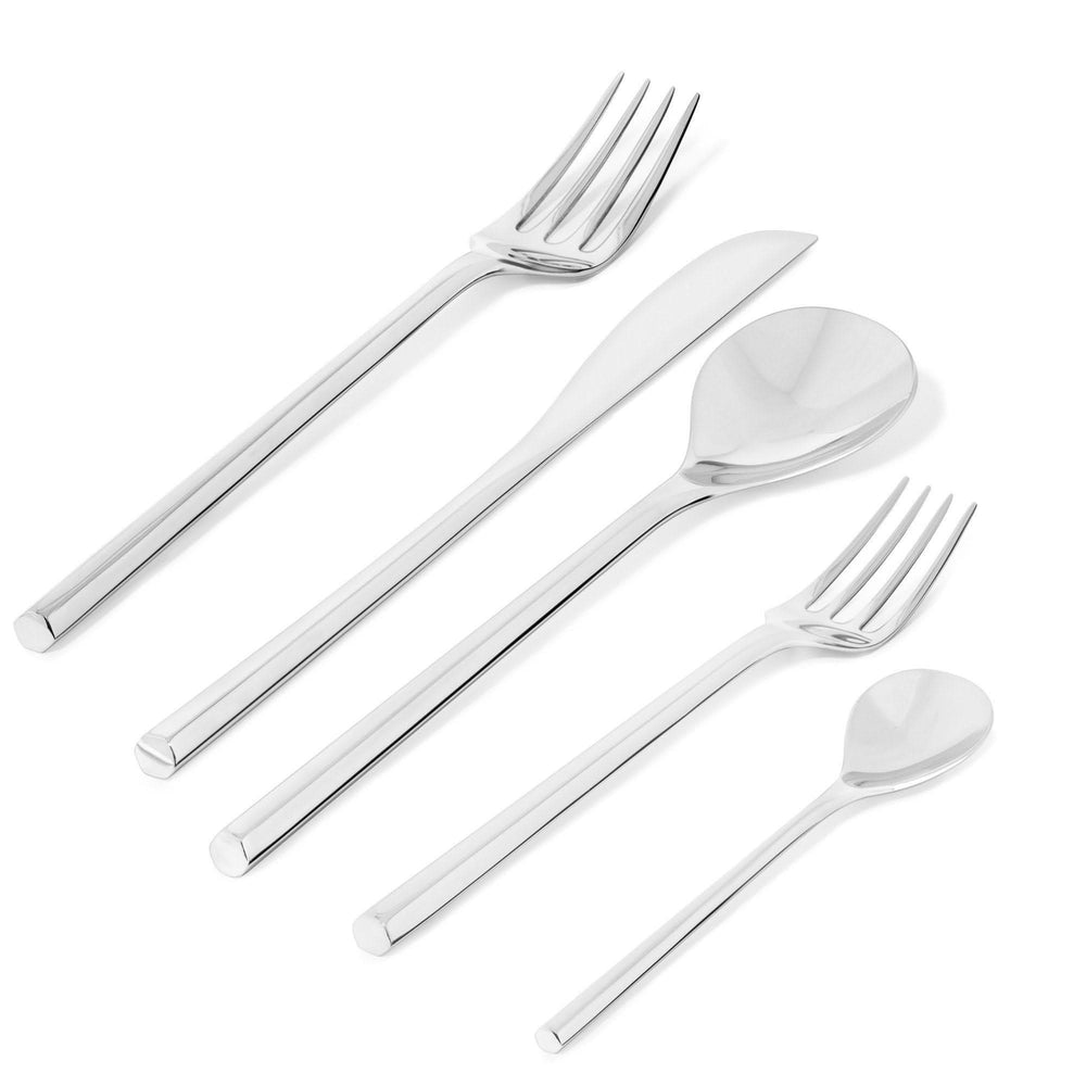 Alessi Cutlery set Mu - TI04S5 - 5-piece - by Toyo Ito