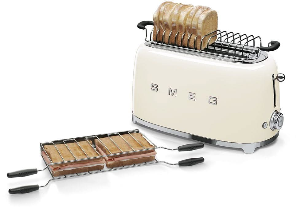 SMEG Toaster XL - 2 long slots - cream - TSF02CREU