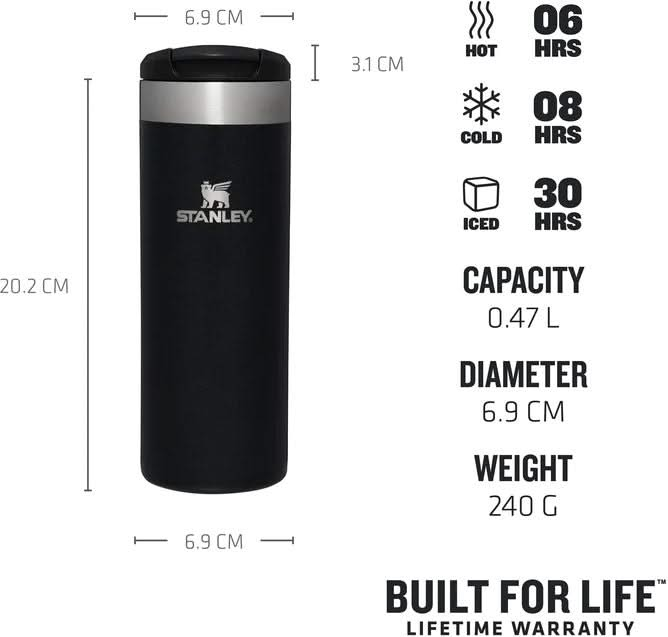 Stanley Thermos Flask / Thermos cup The AeroLight - Black Metallic - 470 ml