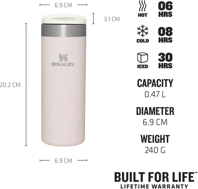 Stanley Thermos Flask / Thermos cup The AeroLight - Rose Quartz Metallic - 470 ml