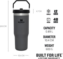 Stanley Thermos Flask / Thermos cup The IceFlow Flip Straw - Charcoal - 890 ml