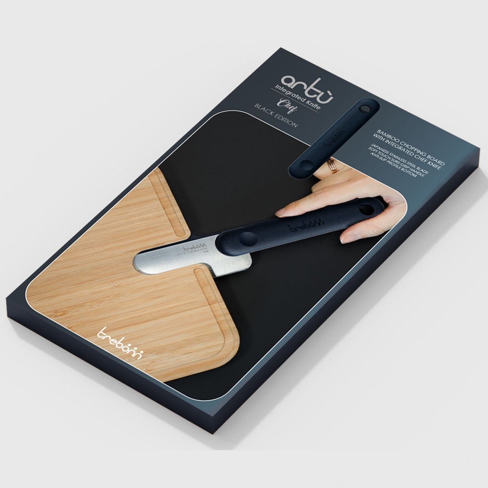 Trebonn Cutting board  Artú with Chef's knife - Black