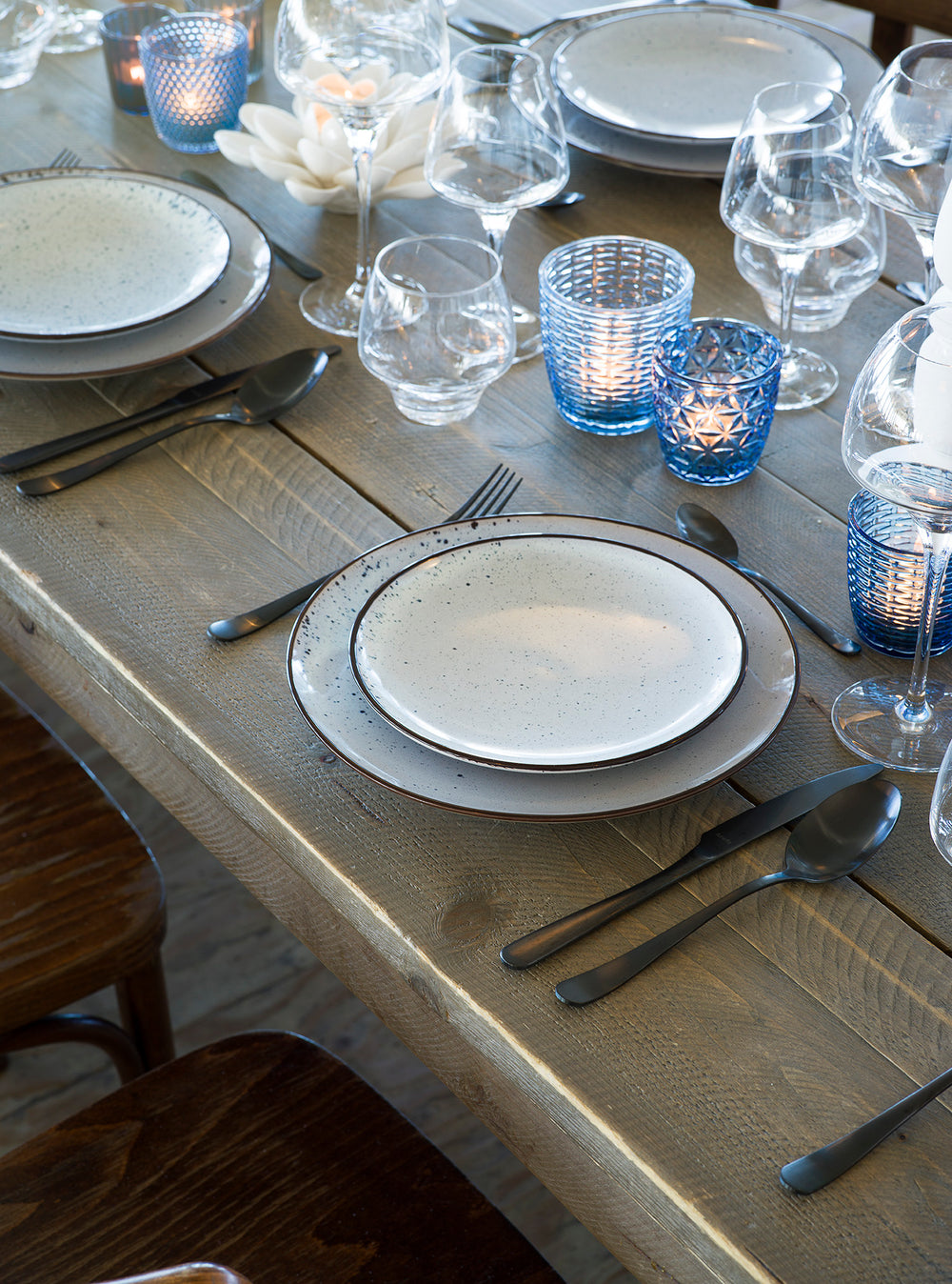 Cosy & Trendy Deep Plates / Pasta Bowls Tessa Blue - ø 18 cm - 6 pieces