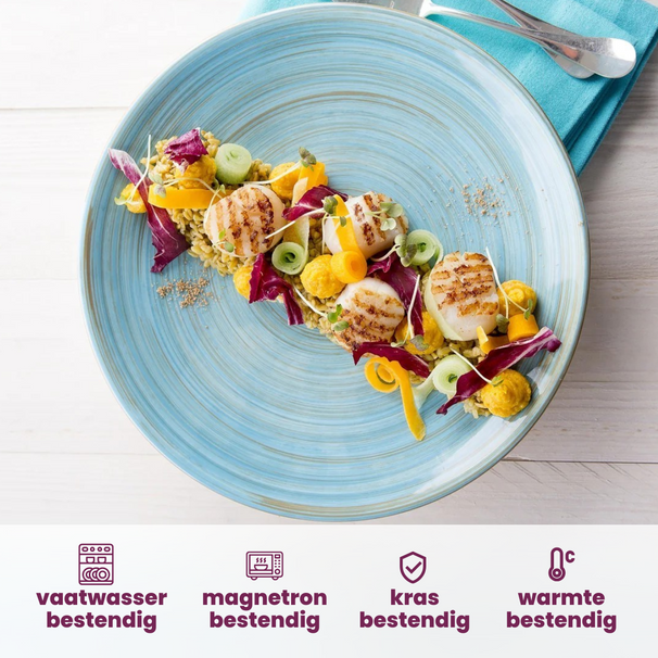 Cosy & Trendy Pasta Bowls Turbolino Blue ø 21 cm - 6 pieces