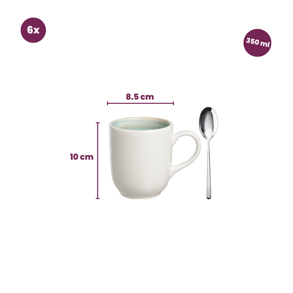 Cosy & Trendy Dinnerware Set Turbolino - Blue - 24 pieces / 6 people