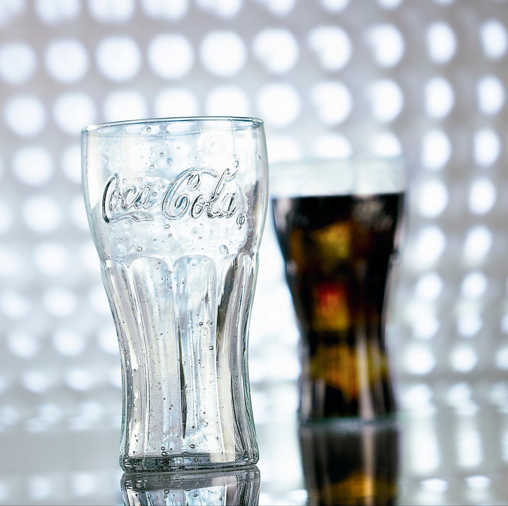 Coca Cola Glasses - Long drink glasses - Soft drink glasses - Transparent 370 ml - 4 pieces