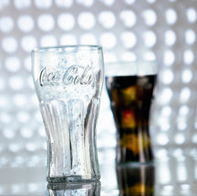 Coca Cola Glasses - Long drink glasses - Soft drink glasses - Transparent 370 ml - 4 pieces