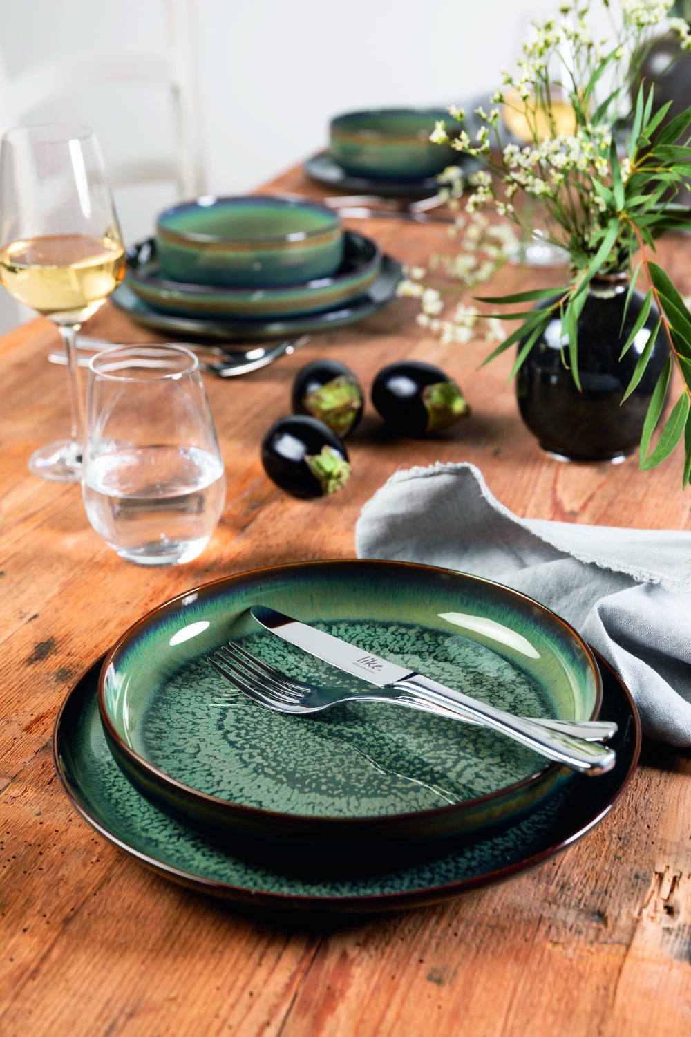Villeroy＆Boch プレートセット 6枚組 Villeroy & Boch Dinnerware Set Crafted - Breeze Grey Green