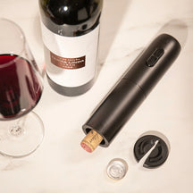 Vacu Vin Electric Wine Opener + Foil Cutter - Black