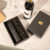 Vacu Vin Electric Wine Opener + Foil Cutter - Black