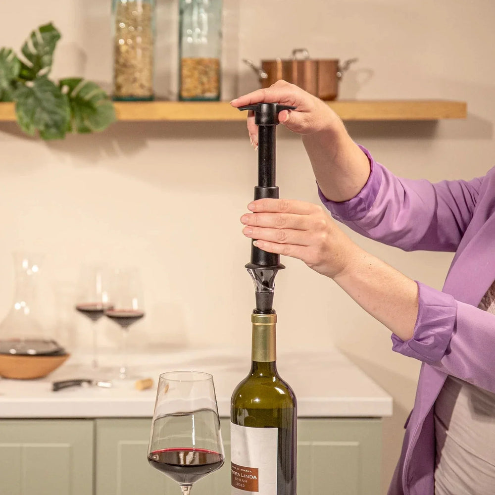 Vacu Vin Wine set Elegant - Black - 5 piece set