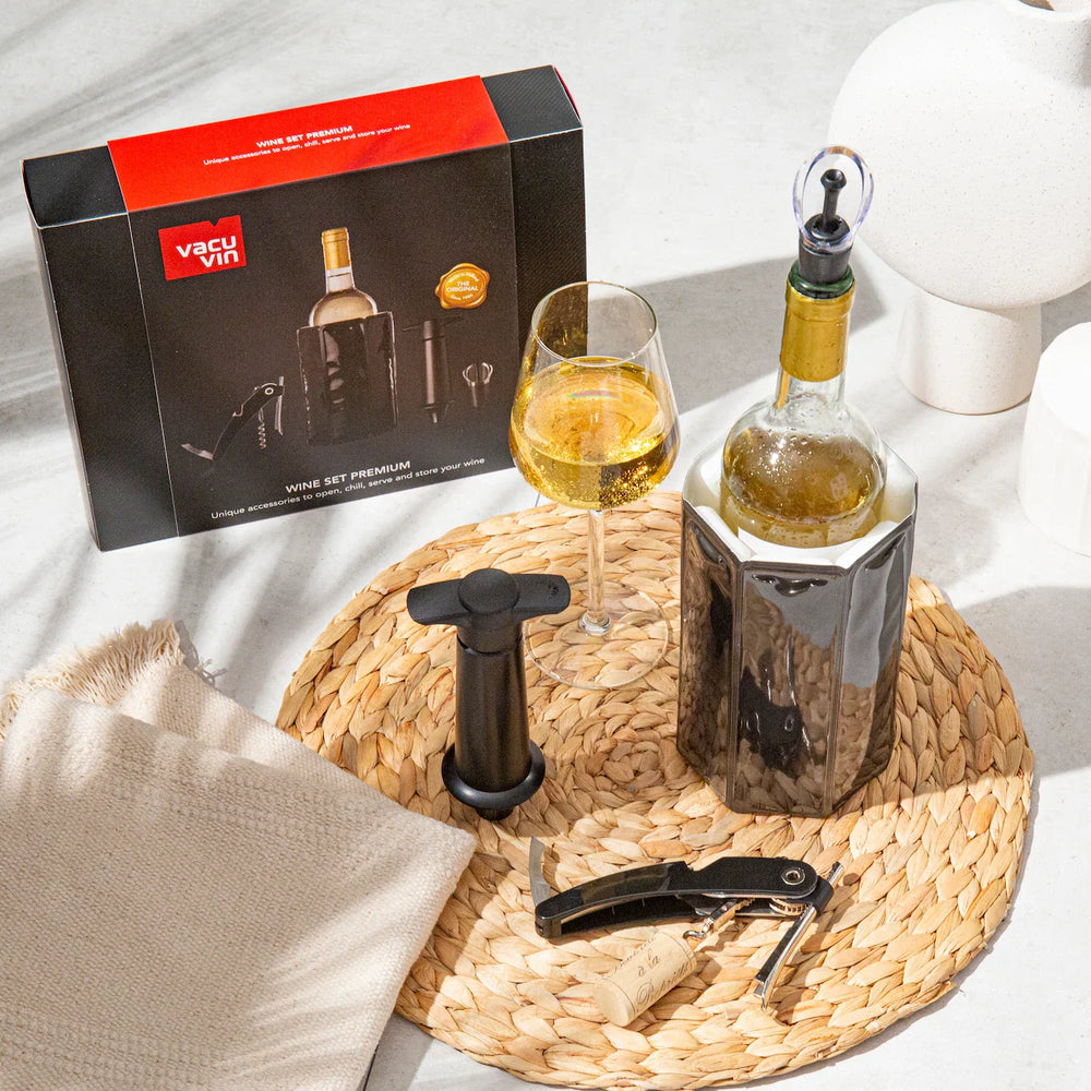 Vacu Vin Wine Set Premium - Black - 4-piece set