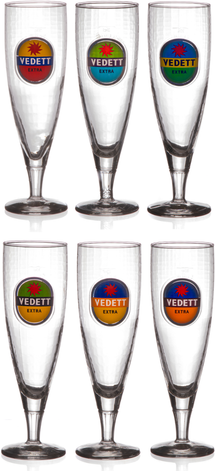 Vedett Beer Glasses on Foot Extra - 330 ml - 6 pieces