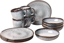 Villeroy & Boch Tableware set Lave - Beige - 12-piece / 4 people