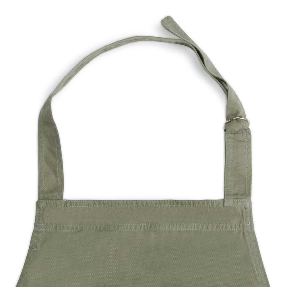 Walra Kitchen Apron Cook with Happiness Army Green 90 x 75 cm