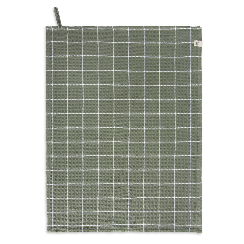 Walra Kitchen Towel Cubes Army Green 50 x 70 cm