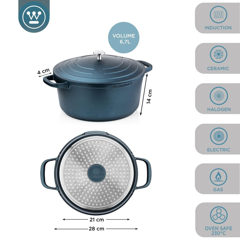 Westinghouse Casserole Performance - Bravery Blue - ø 28 cm / 6.7 liters