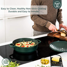 Westinghouse sauté pan - Sauteuse - Performance - Gracious Green - ø 28 cm / 4.1 liter - standard non-stick coating