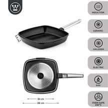 Westinghouse Grill pan Performance - Blissful Black - 28 x 28 cm - standard nonstick coating