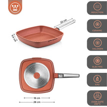 Westinghouse Grill pan Performance - Rebel Red - 28 x 28 cm - standard nonstick coating