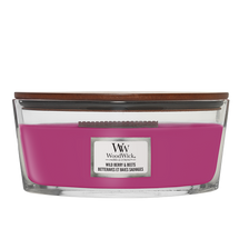 WoodWick Scented Candle Ellipse Wild Berry & Beets - 9 cm / 19 cm - Scented Candle in Glass - Wooden Wick