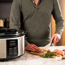 Westinghouse Slow cooker - removable ceramic pan - stainless steel - 6 liters - WKSC65