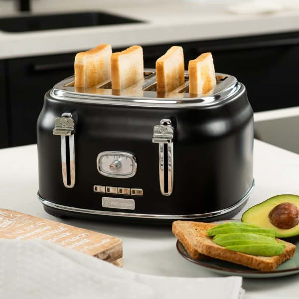 Westinghouse Toaster Retro Collections - 4 slots - liquorice black - WKTTB809BK