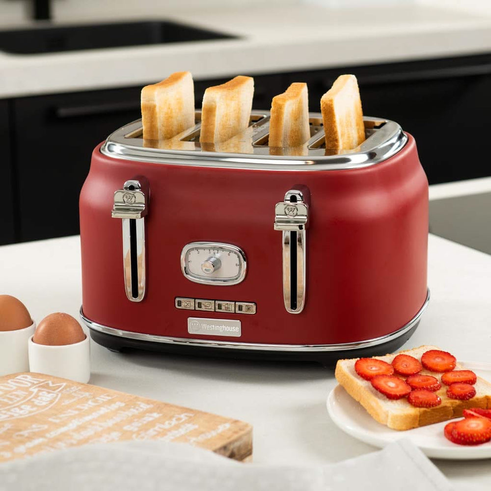 Westinghouse Toaster Retro Collections - 4 slots - cranberry red - WKTTB809RD