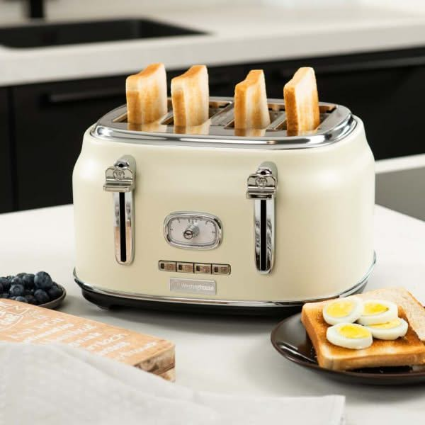 Westinghouse Toaster Retro Collections - 4 slots - vanilla white - WKTTB809WH