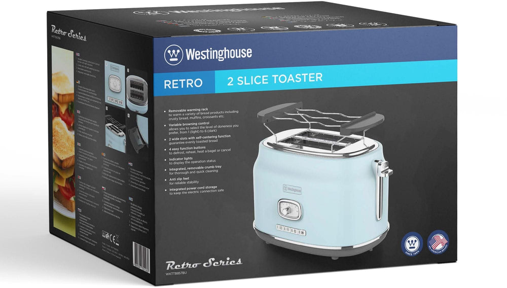 Westinghouse Retro Collections toaster - 2 slots - blue - WKTTB857BU