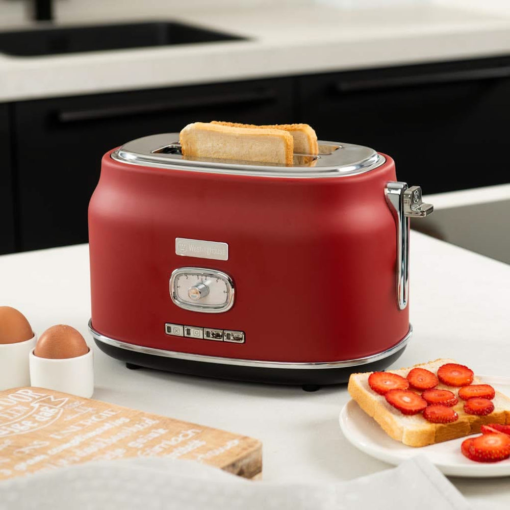 Westinghouse Toaster Retro Collections - 2 slots - cranberry red - WKTTB857RD