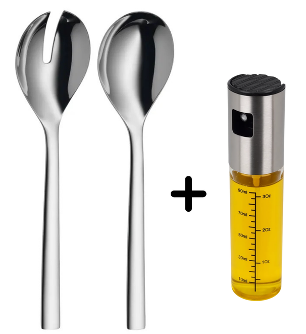 WMF Salad Cutlery Nuova 2-piece - 25 cm - Including FREE Cookinglife Oil Sprayer 100 ml